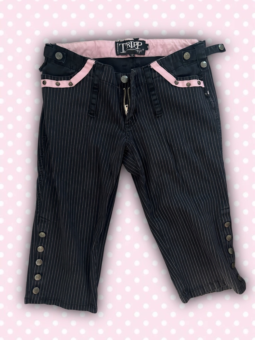 tripp nyc pinstripe capris